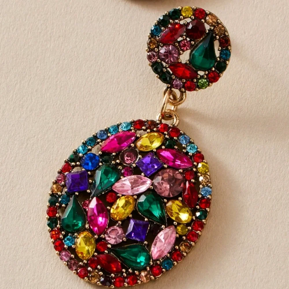 Waterdrop earrings Rhinestone - Picture 2 of 5